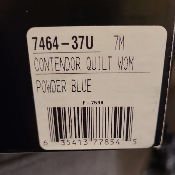 Vtg FUBU Collection Women’s Quilted Contender Boots POWDER BLUE 7M Construction - Picture 12 of 12